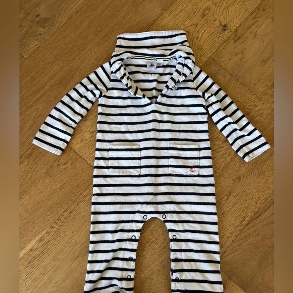 Petit Bateau striped sailor one piece 18mo